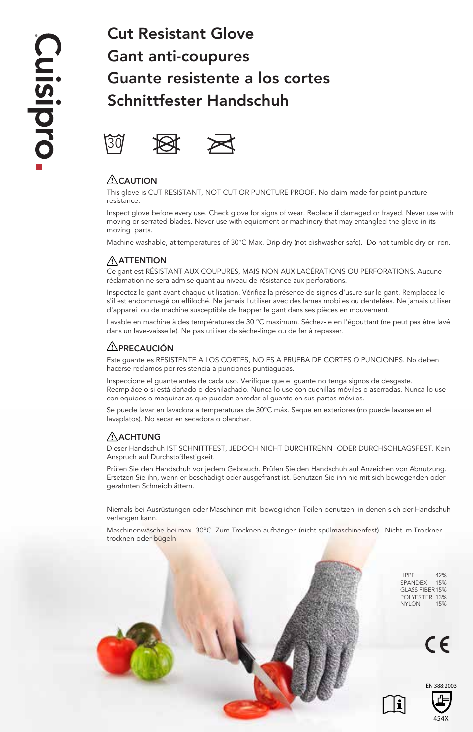 Cuisipro 74-7329 Cut Resistant Glove User Manual | 1 page