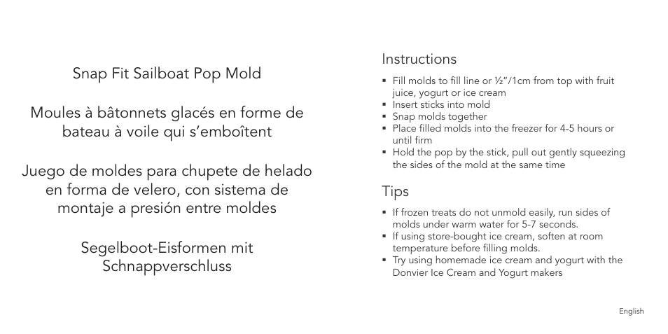 Cuisipro 83-7441 Snap-Fit Robot Pop Molds Set of 6 User Manual | 1 page
