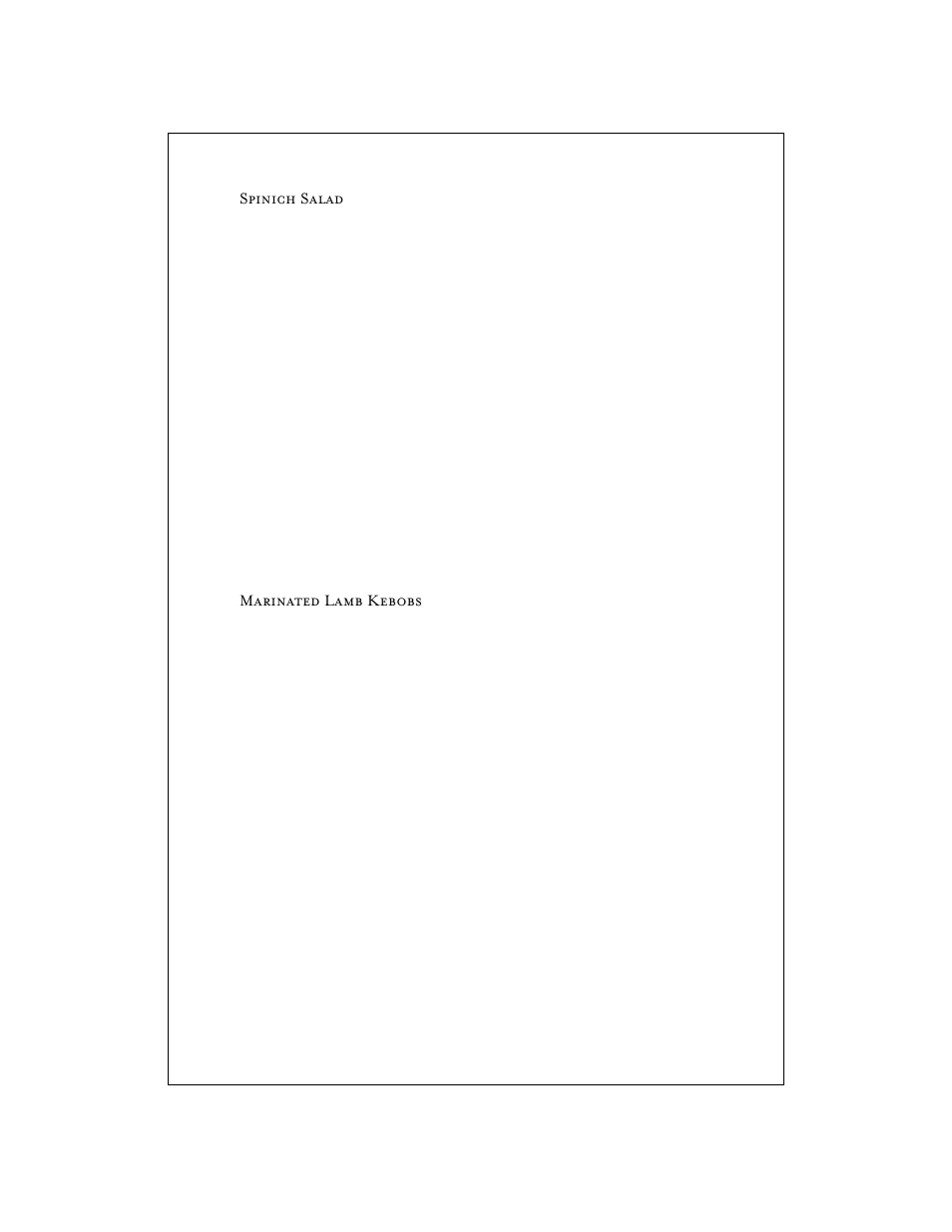 Spinich salad, Marinated lamb kebobs | Cuisipro 83-7418 Donvier Electronic Yogurt Maker User Manual | Page 8 / 9