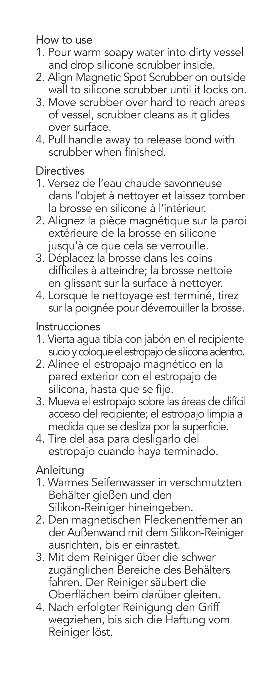 Cuisipro 74-7322 Magnetic Spot Scrubber User Manual | 1 page