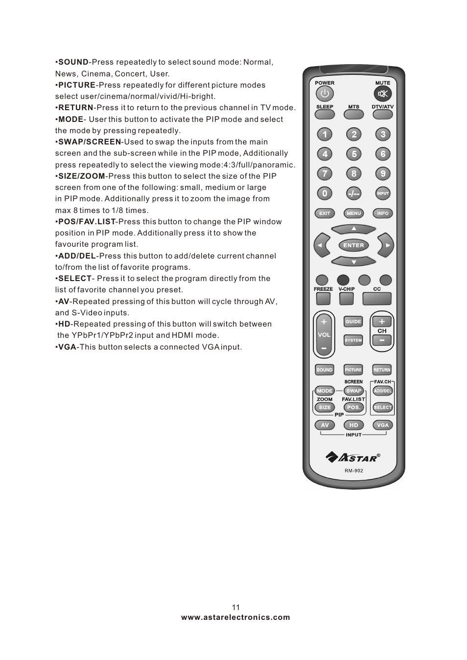 Т³гж 11 | ASTAR ASTAR 27''HDTV User Manual | Page 11 / 52