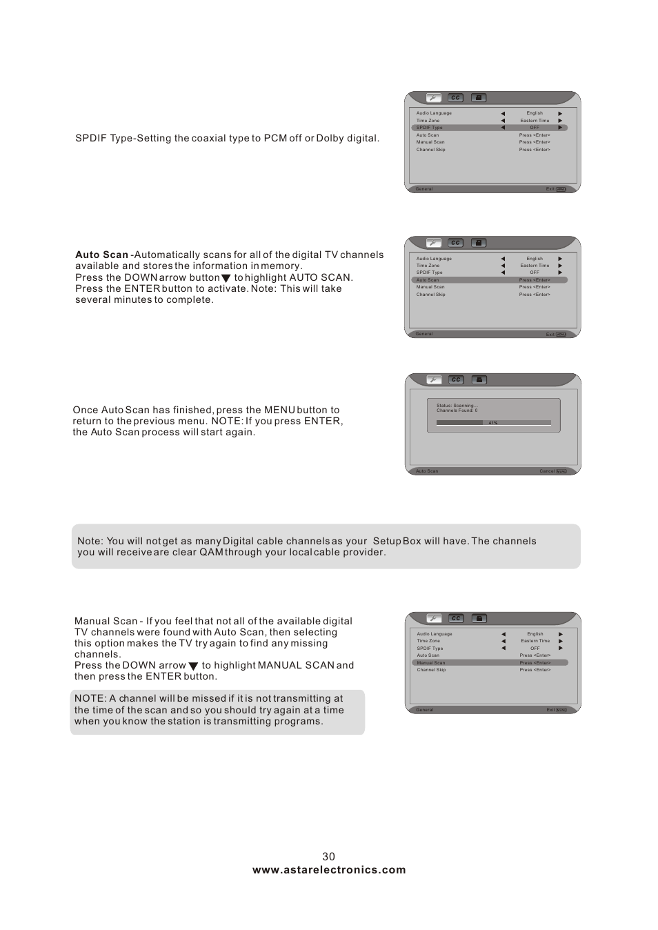Т³гж 30 | ASTAR ASTAR 27''HDTV User Manual | Page 30 / 52