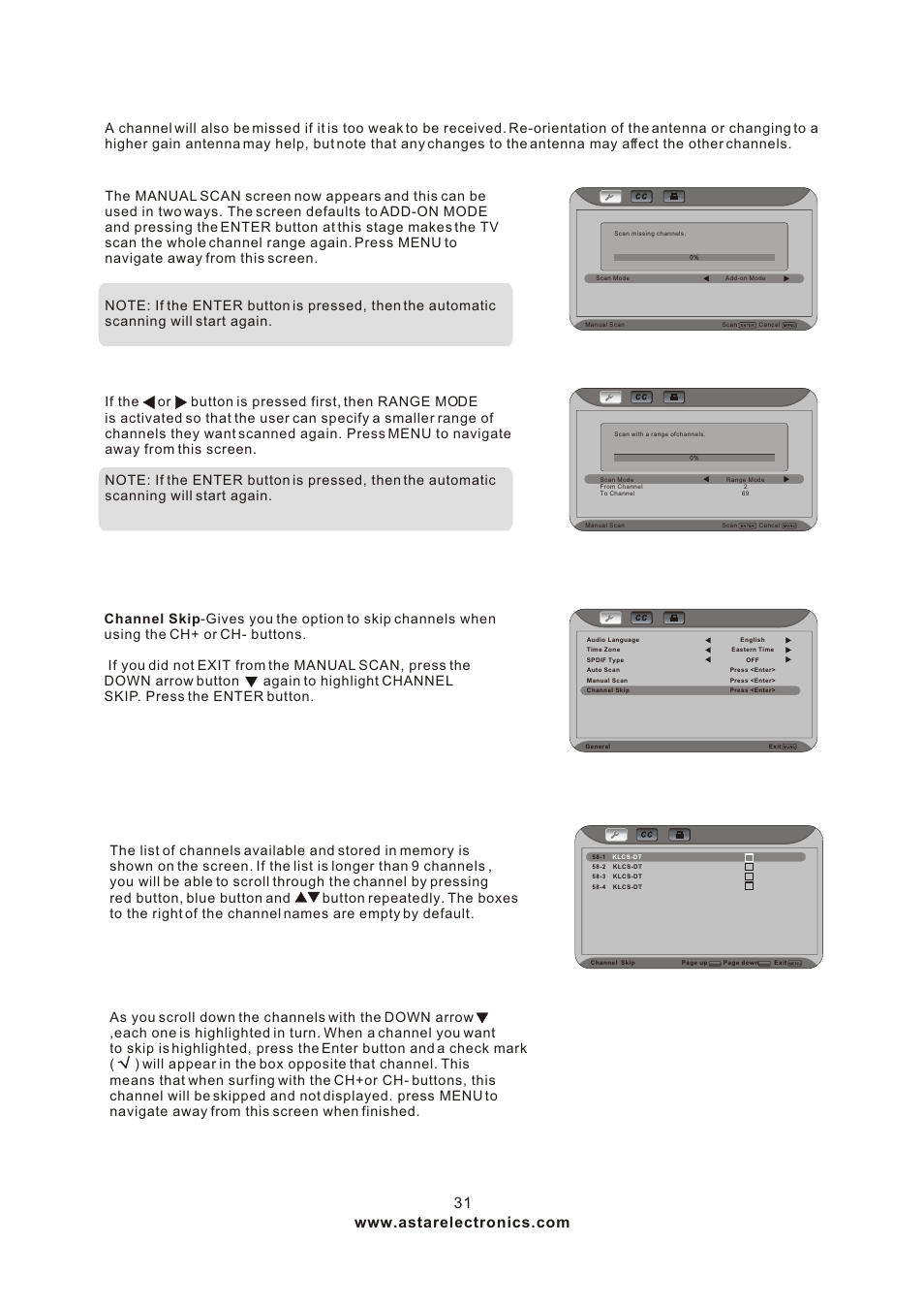 Т³гж 31 | ASTAR ASTAR 27''HDTV User Manual | Page 31 / 52