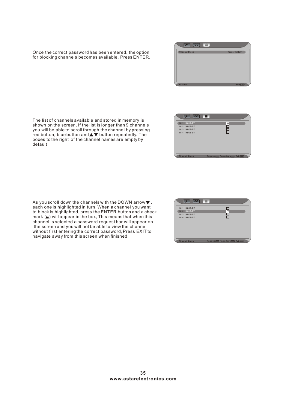 Т³гж 35 | ASTAR ASTAR 27''HDTV User Manual | Page 35 / 52