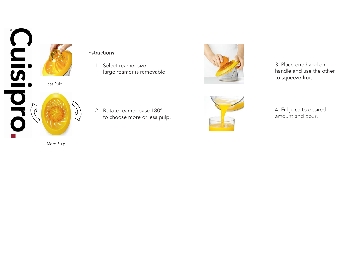 Cuisipro 74-7157 Citrus Juicer User Manual | 1 page