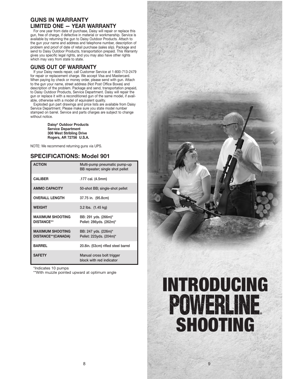 Introducing shooting | Daisy PowerLine 901 User Manual | Page 5 / 7