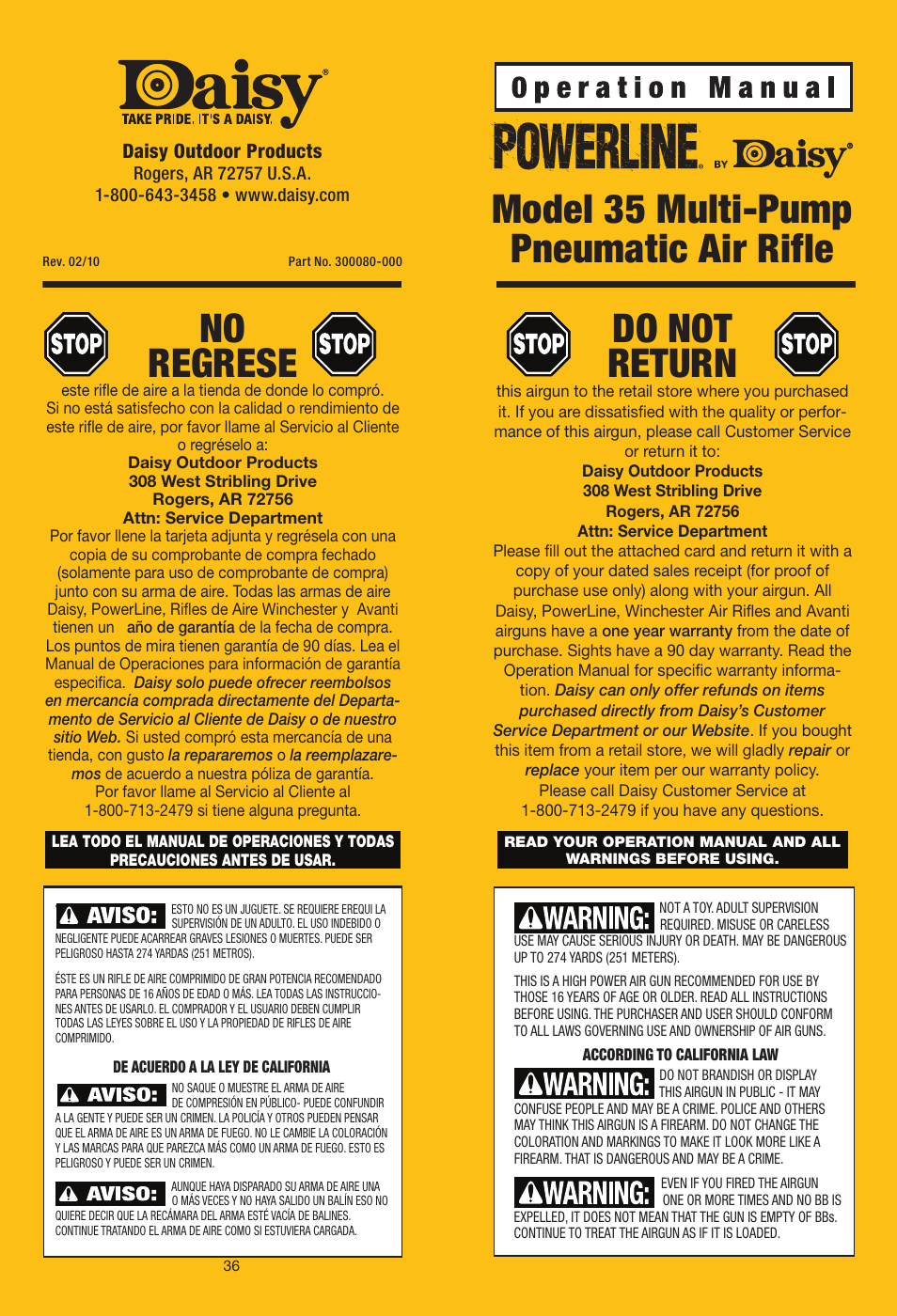 Daisy PowerLine 35 Pink Camo User Manual | 18 pages