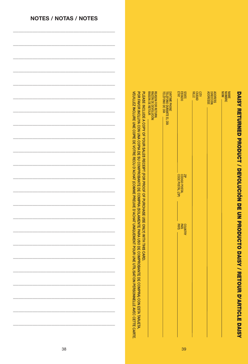 Daisy 840C Mossy Oak Grizzly User Manual | Page 20 / 20
