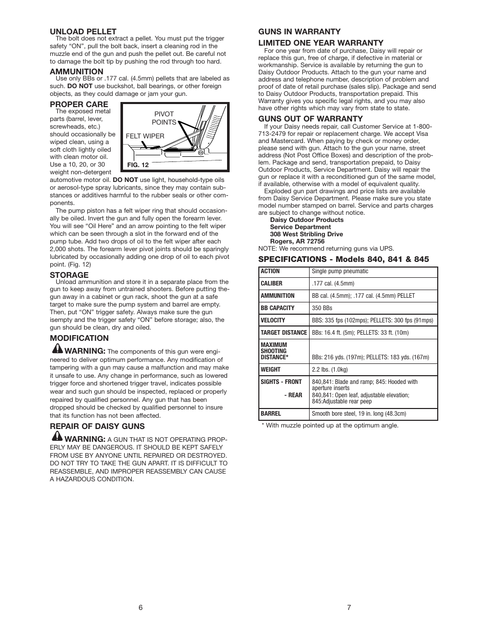Daisy 840B Black Grizzly User Manual | Page 4 / 8