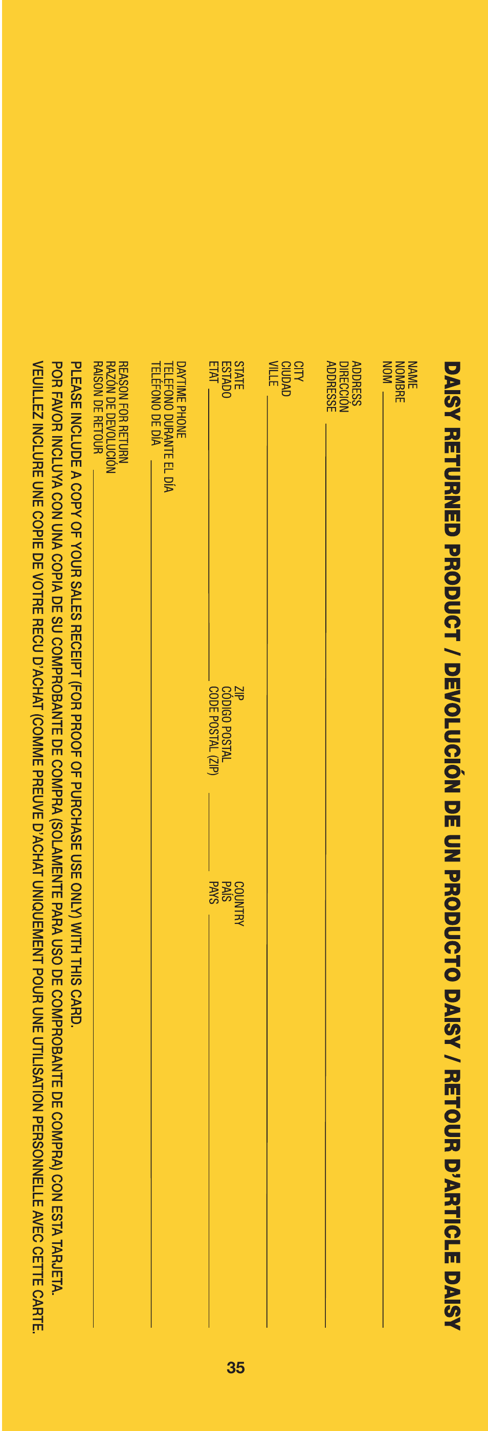 Daisy 105 Buck User Manual | Page 36 / 36