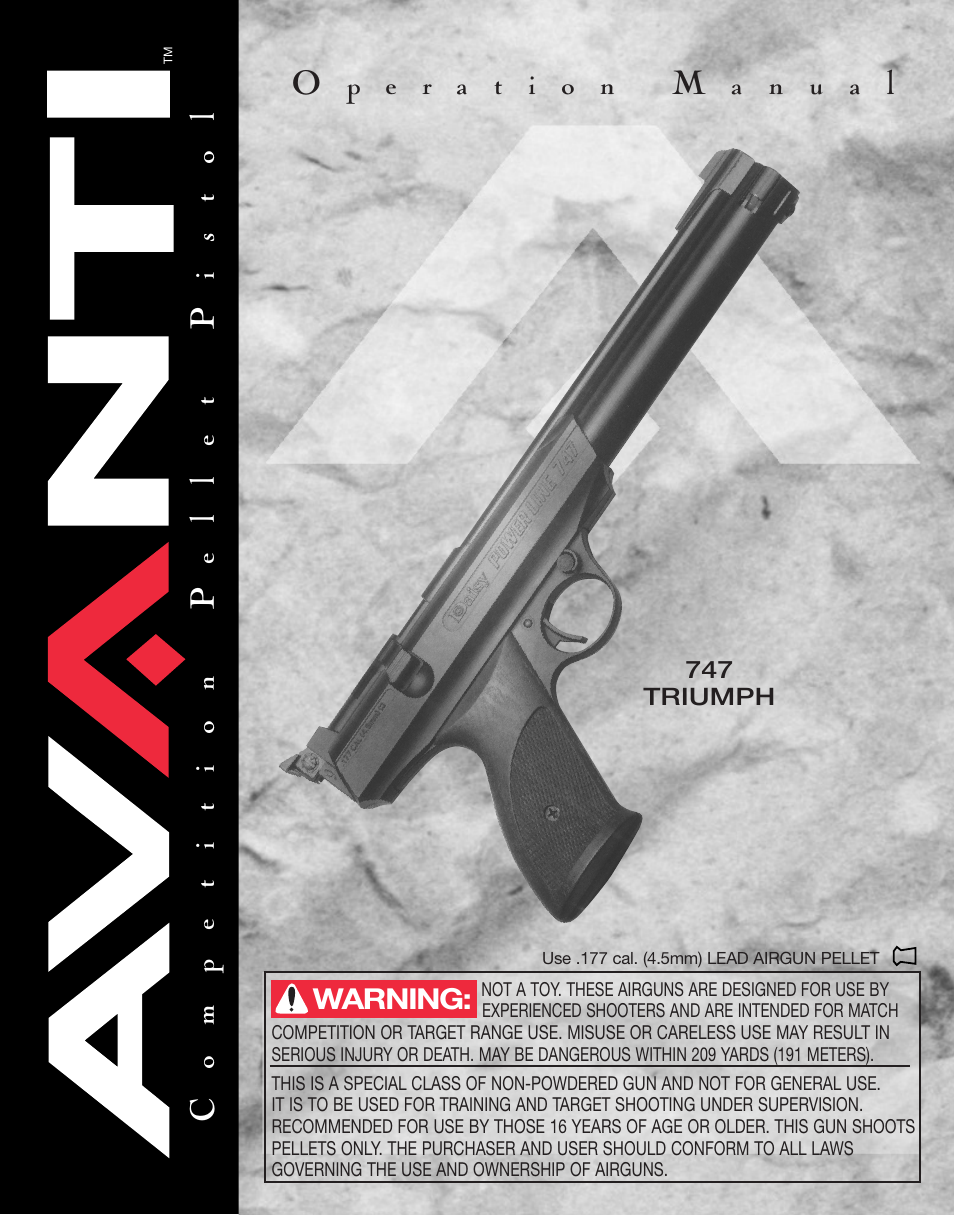 Daisy AVANTI Triumph 747 User Manual | 8 pages