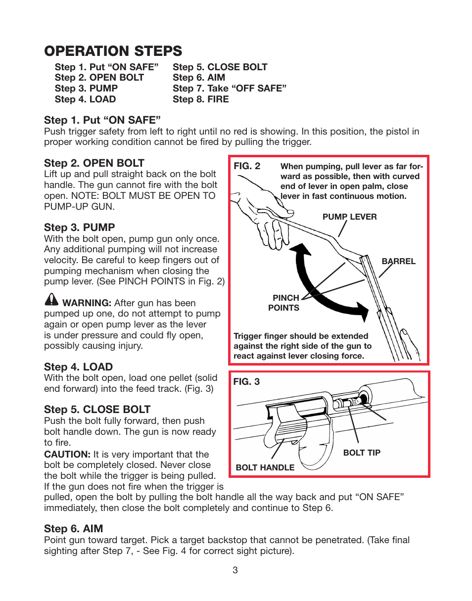 Operation steps | Daisy AVANTI Triumph 747 User Manual | Page 3 / 8