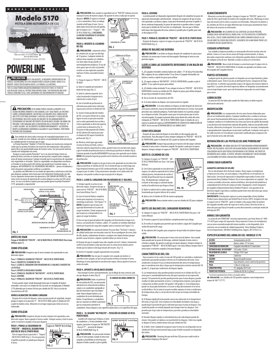 Modelo 5170 | Daisy PowerLine 5170 User Manual | Page 2 / 2