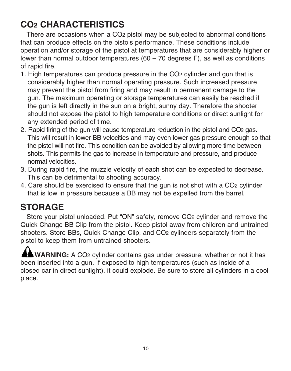 Characteristics, Storage | Daisy PowerLine 693 User Manual | Page 10 / 13