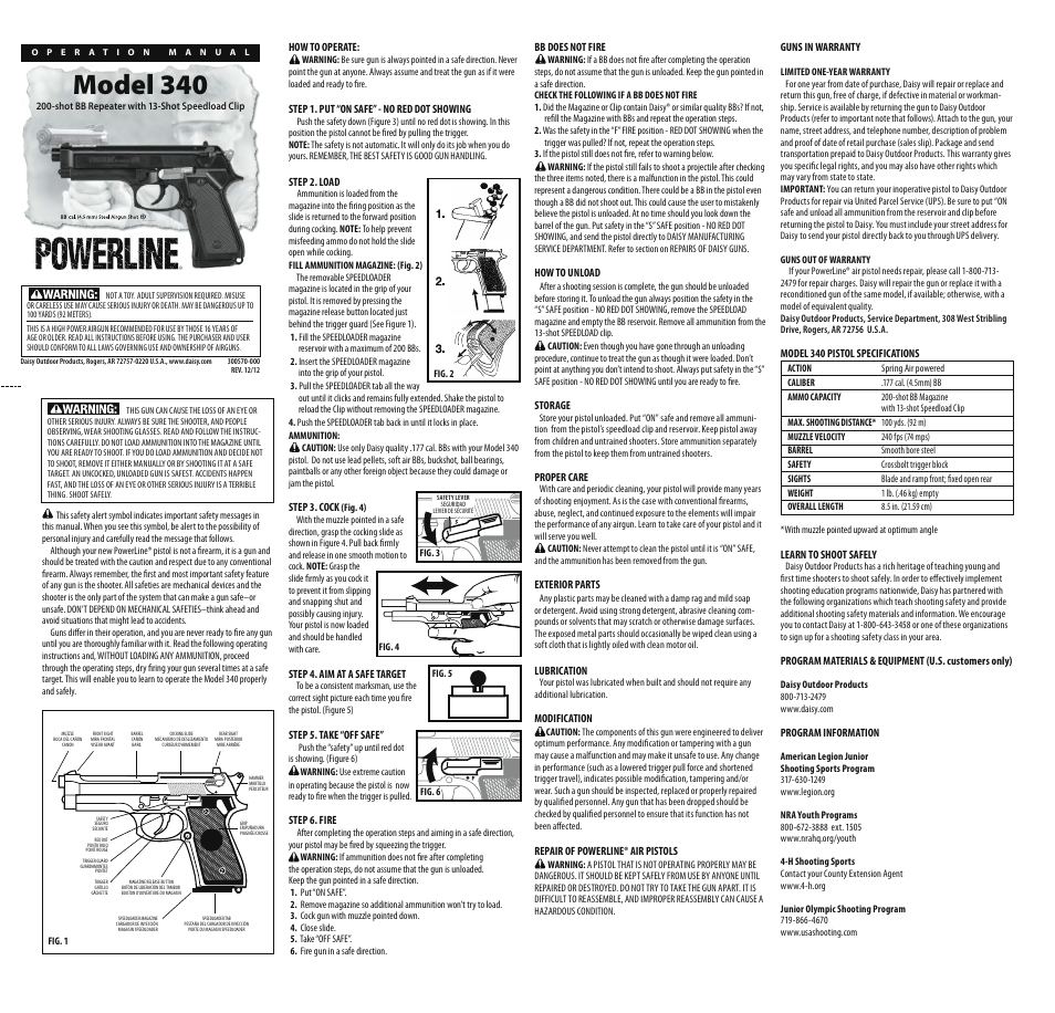 Daisy Powerline 340 User Manual | 2 pages