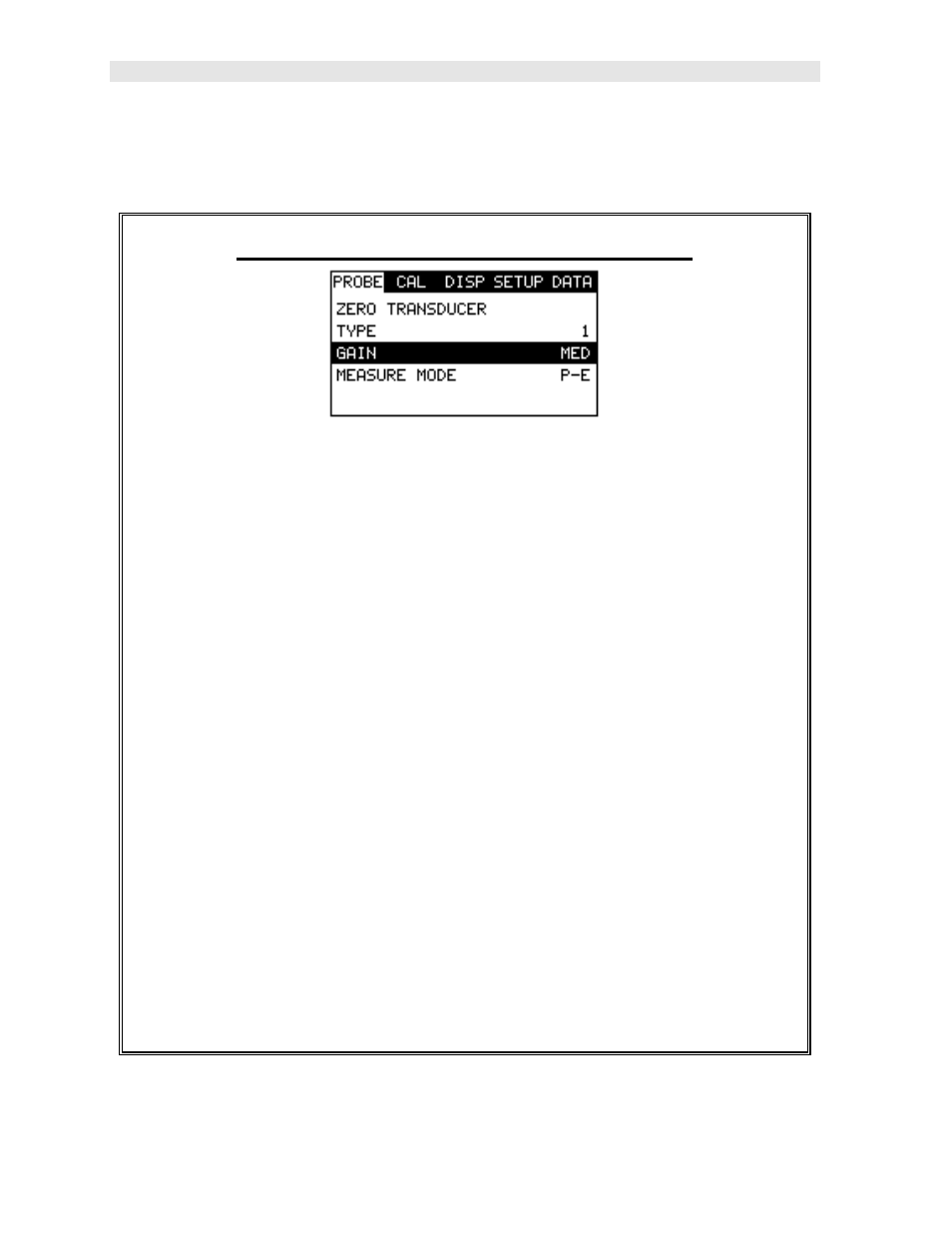 Adjusting the gain using the tabbed menus | Dakota Ultrasonics MMX-7 User Manual | Page 56 / 90