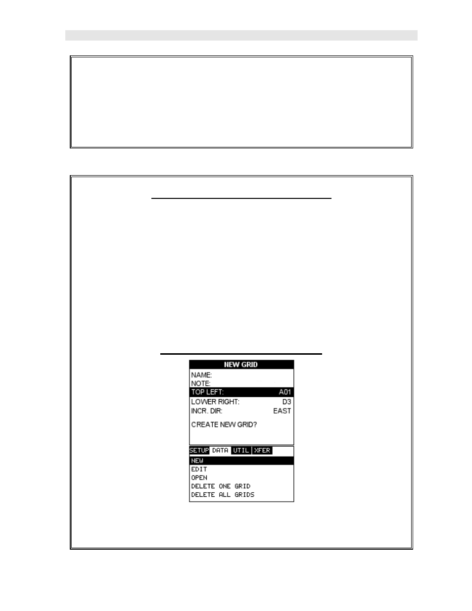 Setting the coordinates of the grid, Setting the top left coordinate | Dakota Ultrasonics MMX-7 User Manual | Page 65 / 90