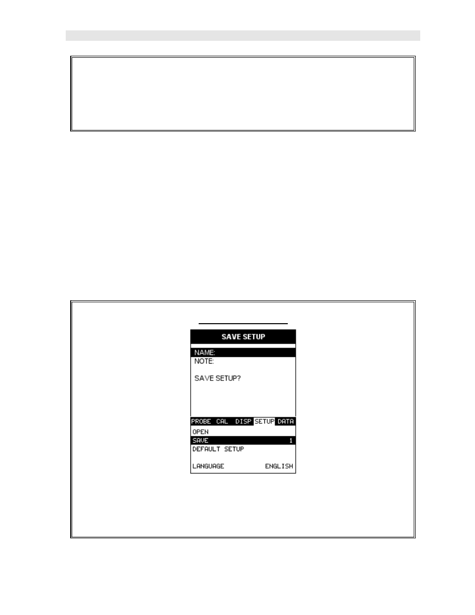 3 saving a setup, Saving the setup | Dakota Ultrasonics MMX-7 User Manual | Page 81 / 90