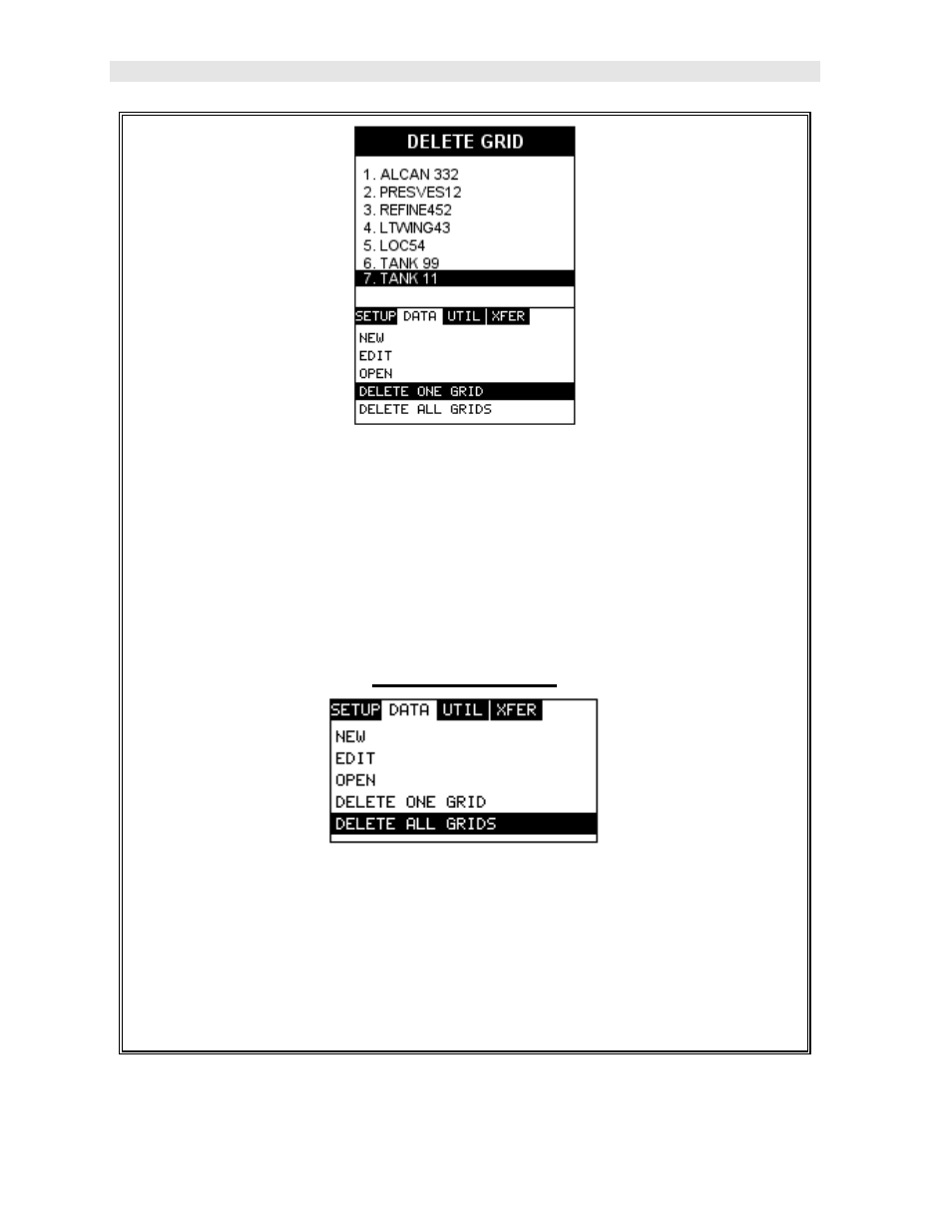 Deleting all grids | Dakota Ultrasonics MVX User Manual | Page 98 / 120