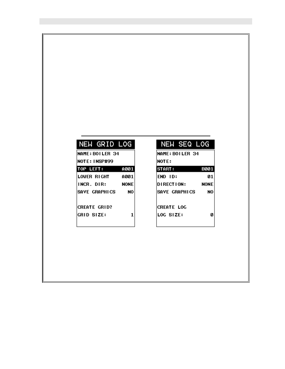 Setting the top left(grid) or start id(seq) | Dakota Ultrasonics CMX DL plus User Manual | Page 141 / 178