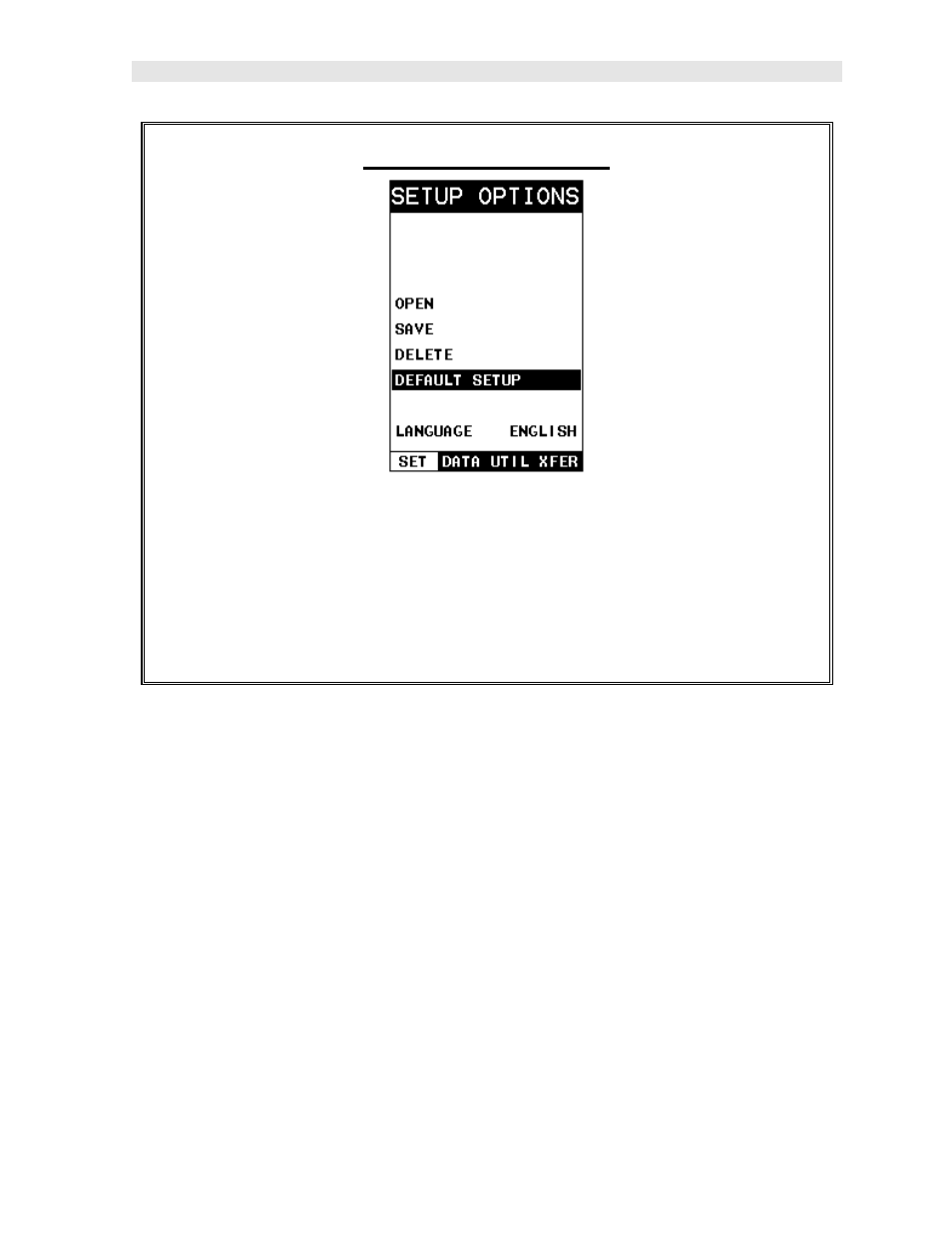 Using the default setup | Dakota Ultrasonics CMX DL plus User Manual | Page 169 / 178
