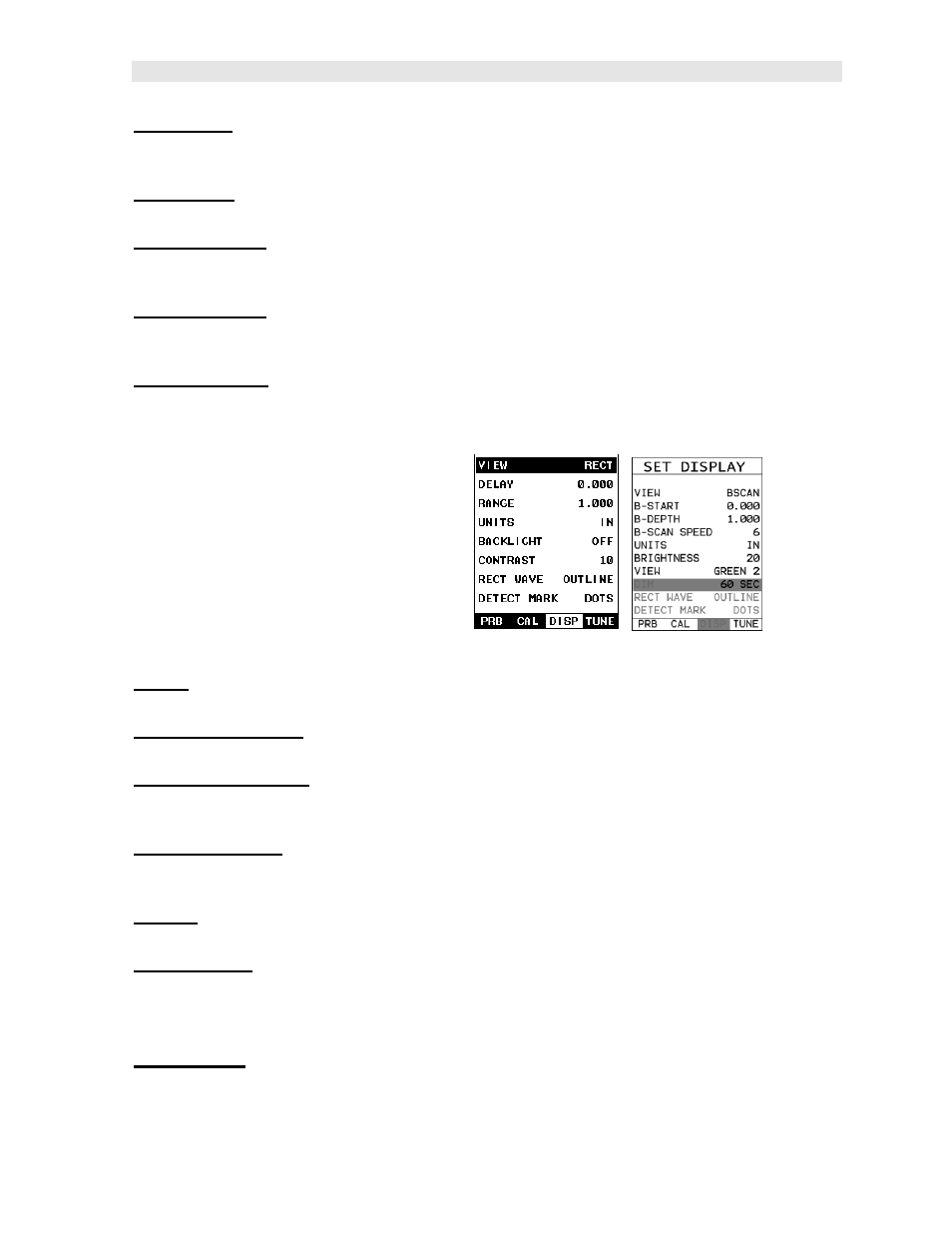 4 disp (display) – menu | Dakota Ultrasonics CMX DL plus User Manual | Page 31 / 178