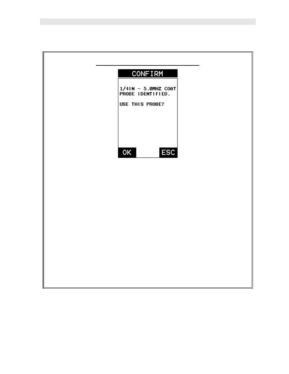 Probe automatically recognized | Dakota Ultrasonics CMX DL plus User Manual | Page 49 / 178