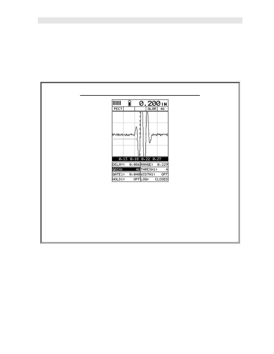 Adjusting the gain using the hot menus | Dakota Ultrasonics CMX DL plus User Manual | Page 79 / 178