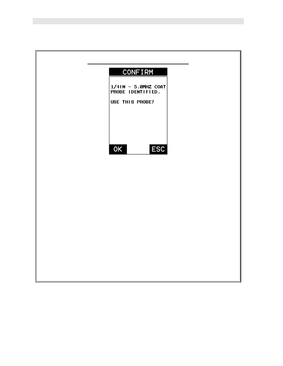 Probe automatically recognized | Dakota Ultrasonics CMX DL User Manual | Page 44 / 133