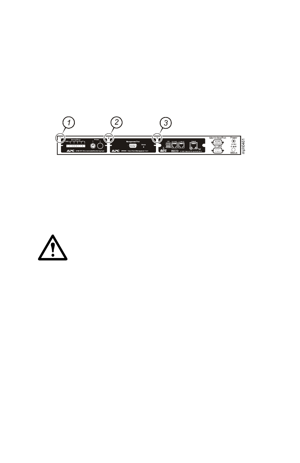 Installing cards in an expansion chassis, Installing cards in a symmetra ups, Installing cards in an expansion chassis 1 | APC UPS Network Management Card 2 AP9630 User Manual | Page 23 / 28