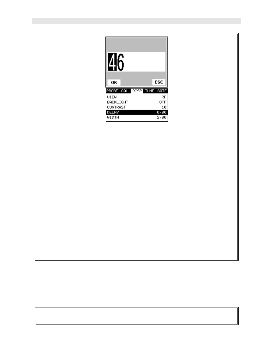 Adjusting the gain using the tabbed menus | Dakota Ultrasonics PVX User Manual | Page 60 / 115