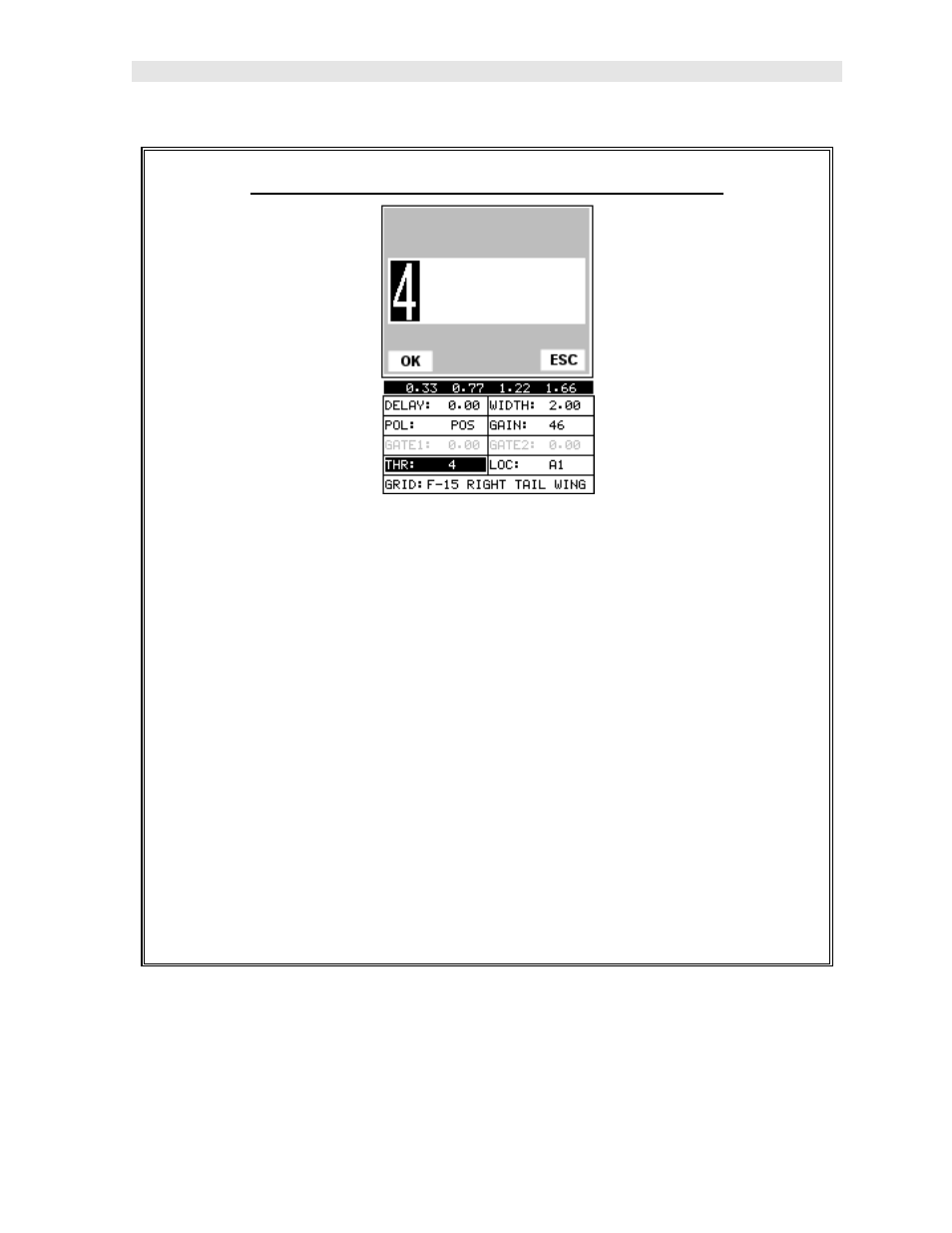Adjusting the threshold using the hot menus | Dakota Ultrasonics PVX User Manual | Page 63 / 115