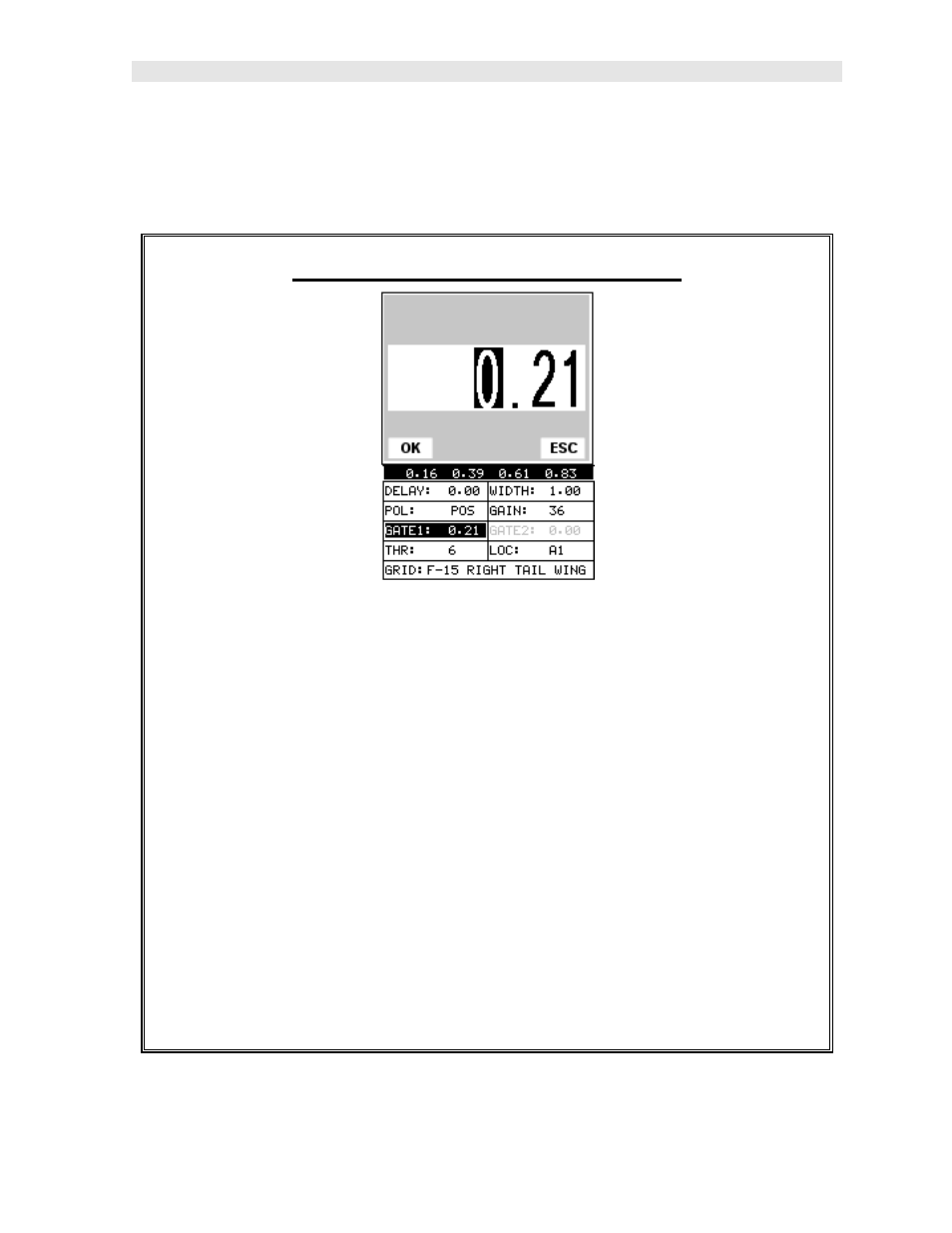 Adjusting gate1 using the hot menus | Dakota Ultrasonics PVX User Manual | Page 67 / 115