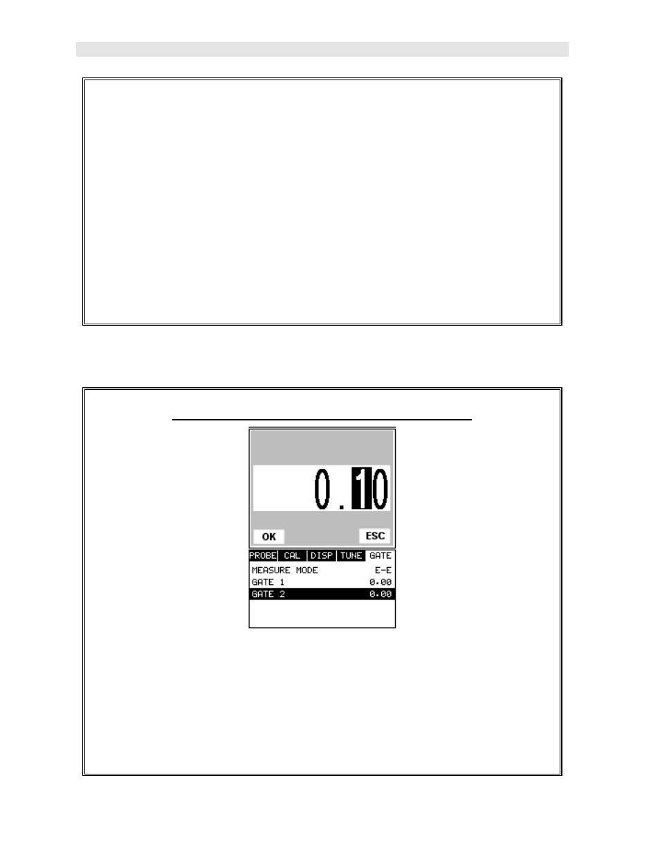 Adjusting the gate 2 from the menu items | Dakota Ultrasonics PVX User Manual | Page 70 / 115