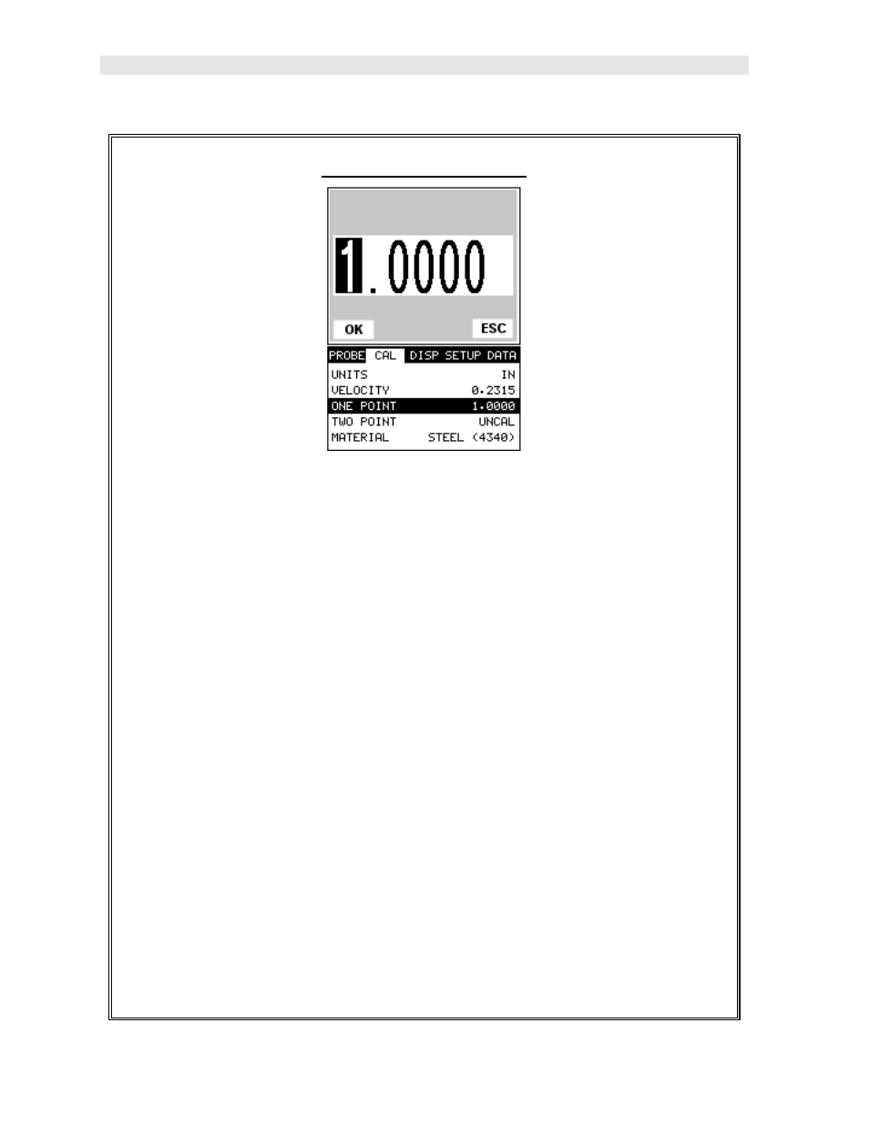 One point calibration | Dakota Ultrasonics PR-8V User Manual | Page 40 / 95