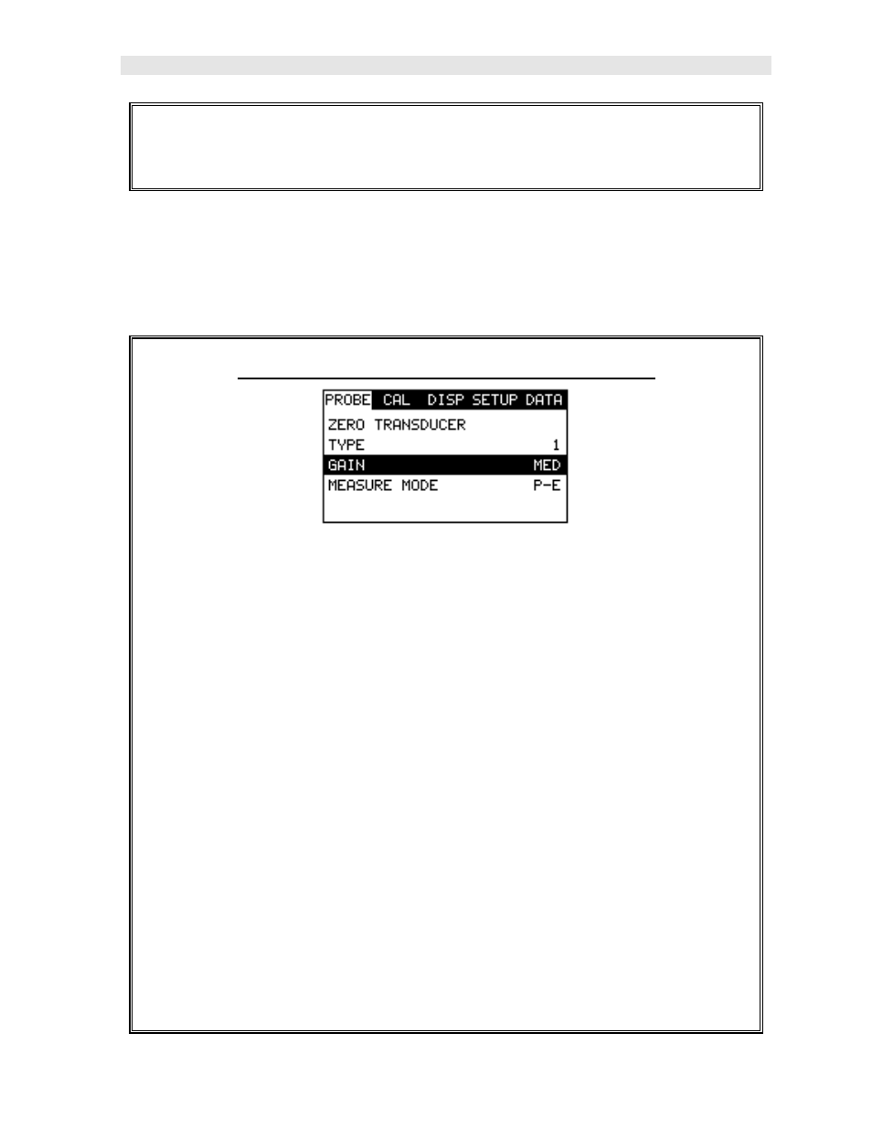 Adjusting the gain using the tabbed menus | Dakota Ultrasonics PR-8V User Manual | Page 57 / 95