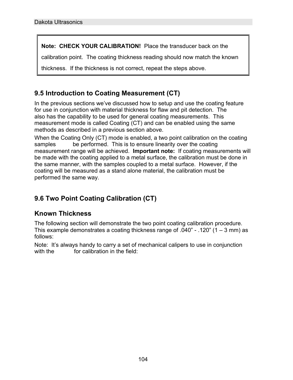 Dakota Ultrasonics DFX-7 plus MANUAL2 User Manual | Page 108 / 174