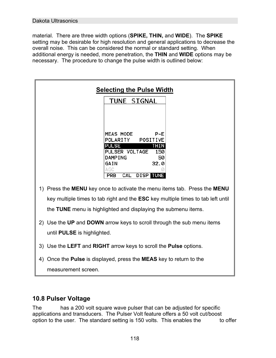 Dakota Ultrasonics DFX-7 plus MANUAL2 User Manual | Page 122 / 174