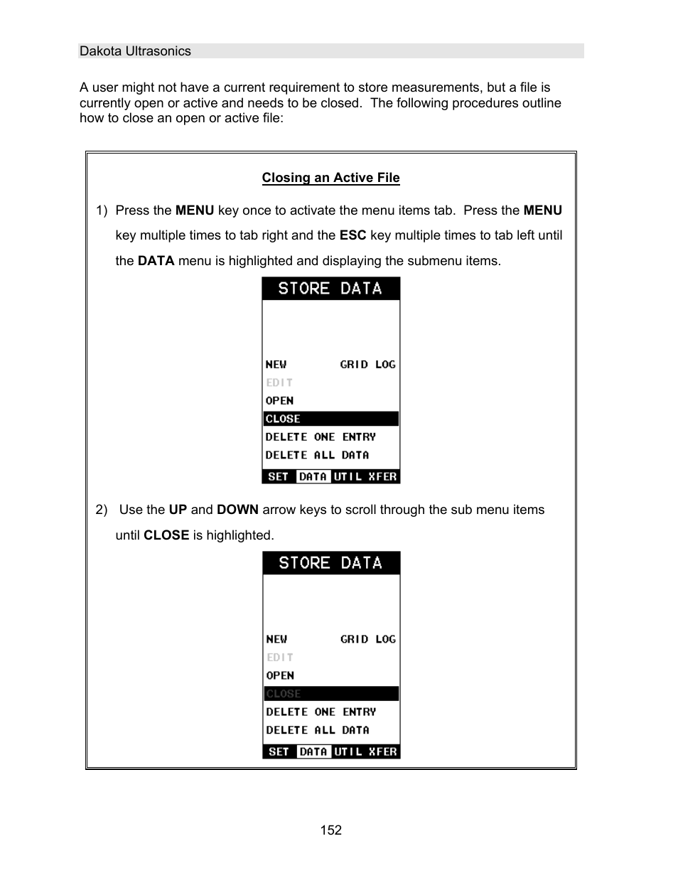 Dakota Ultrasonics DFX-7 plus MANUAL2 User Manual | Page 156 / 174