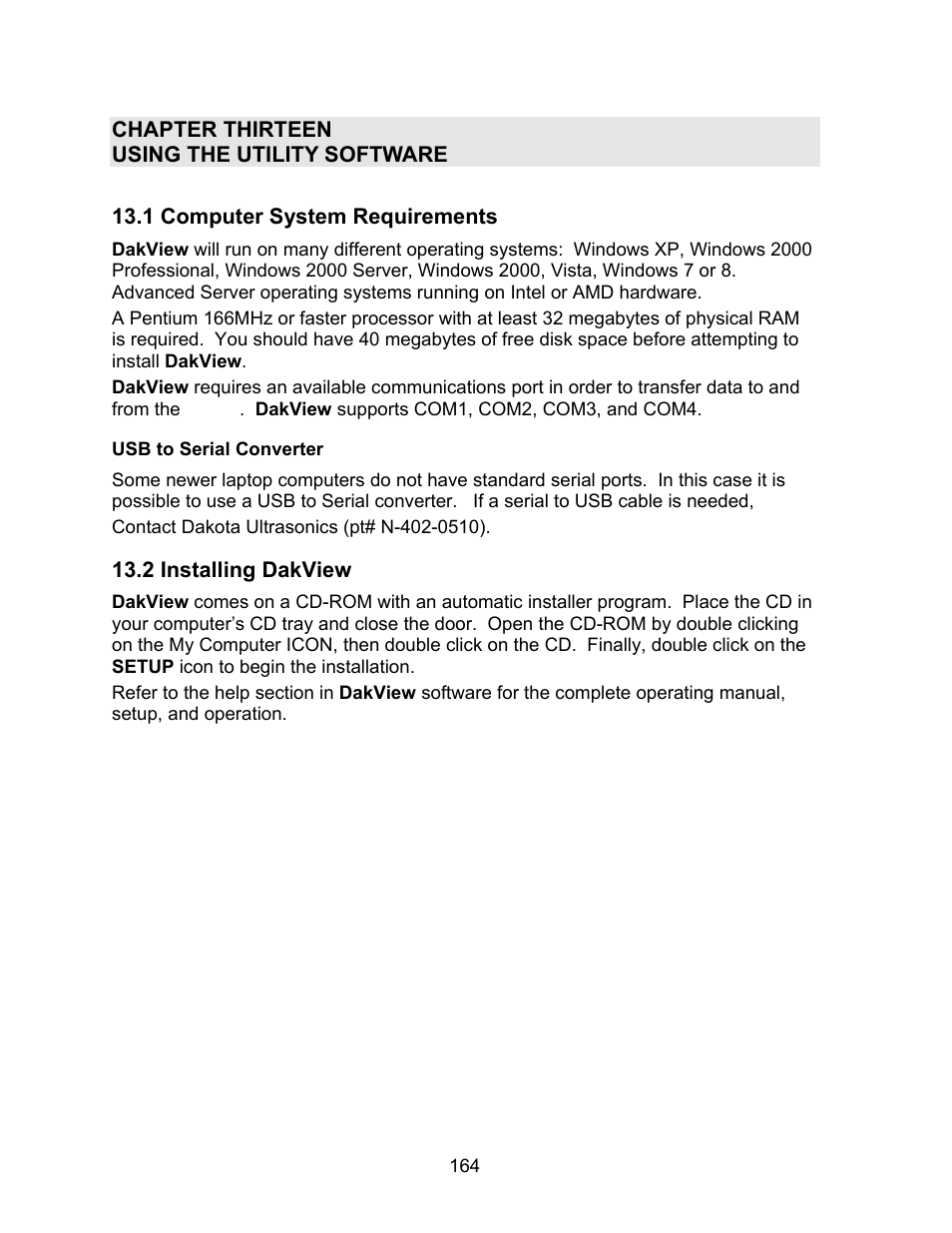 Dakota Ultrasonics DFX-7 plus MANUAL2 User Manual | Page 168 / 174