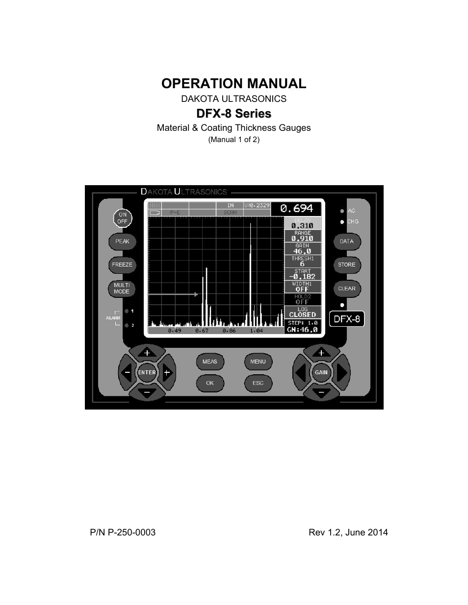 Dakota Ultrasonics DFX-8 plus MANUAL2 User Manual | 183 pages