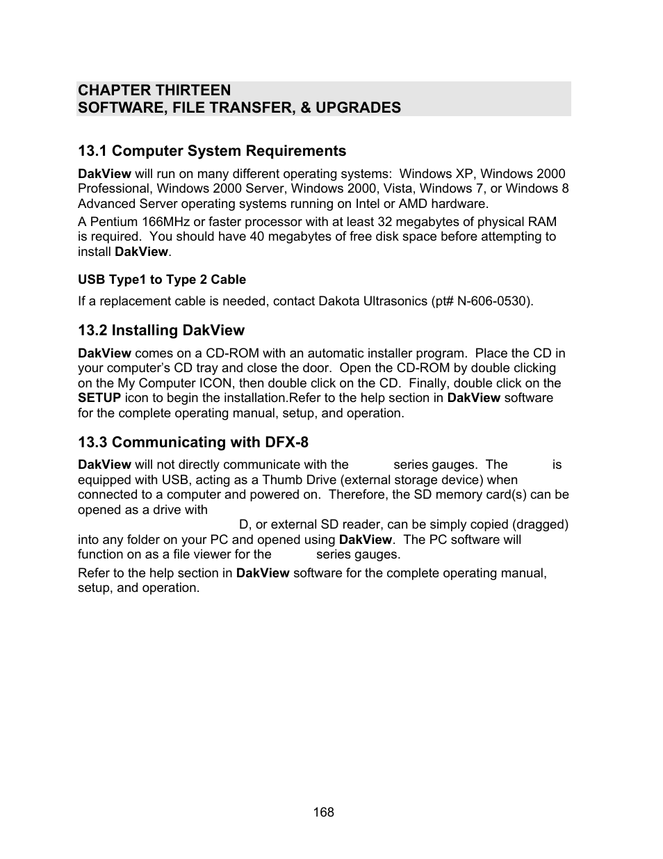 Dakota Ultrasonics DFX-8 plus MANUAL2 User Manual | Page 172 / 183