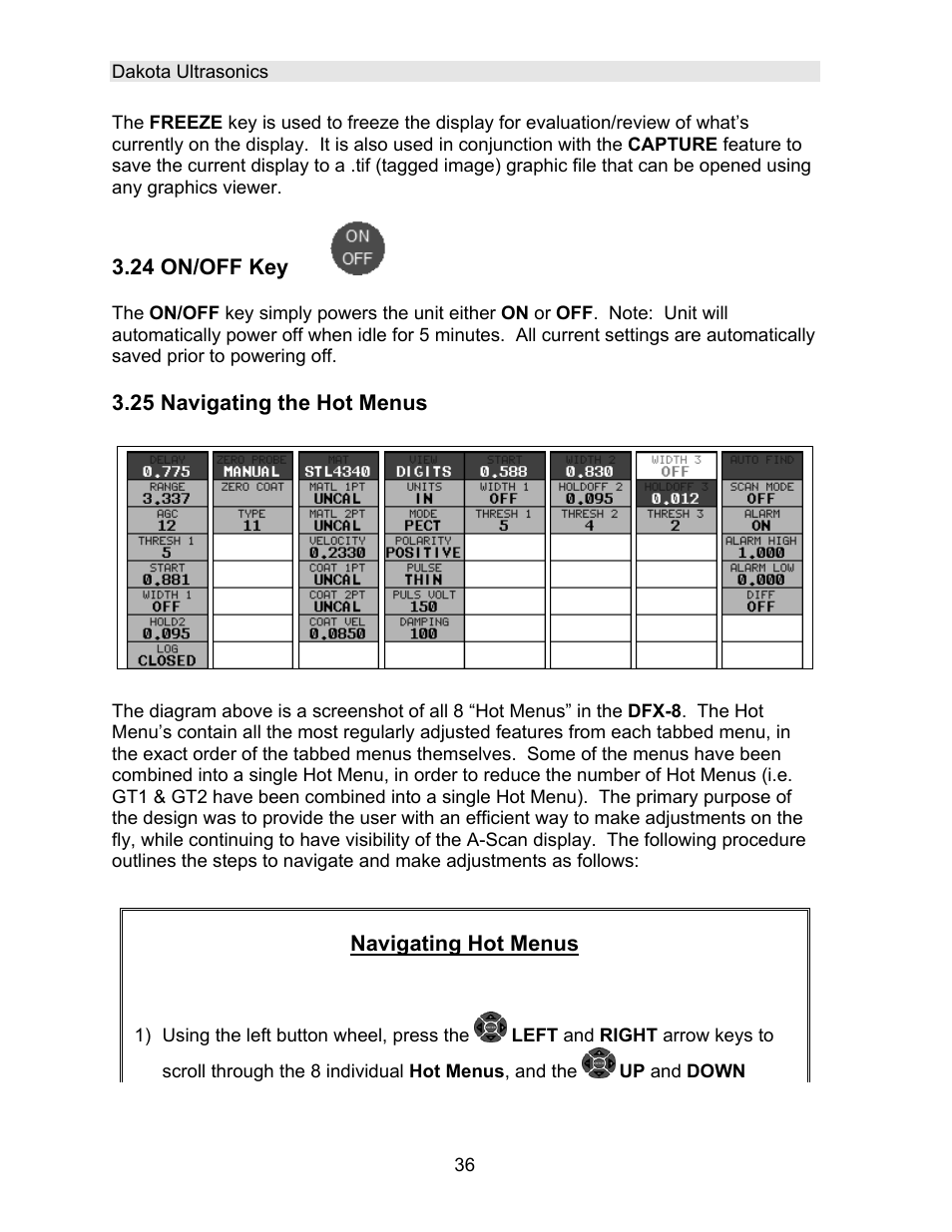 Dakota Ultrasonics DFX-8 plus MANUAL2 User Manual | Page 40 / 183