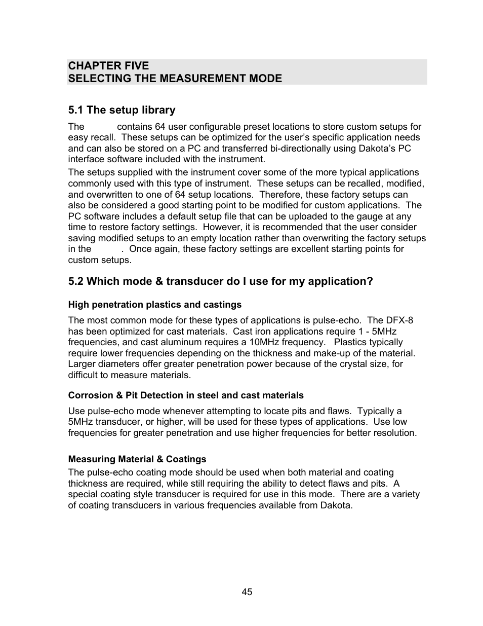 Dakota Ultrasonics DFX-8 plus MANUAL2 User Manual | Page 49 / 183