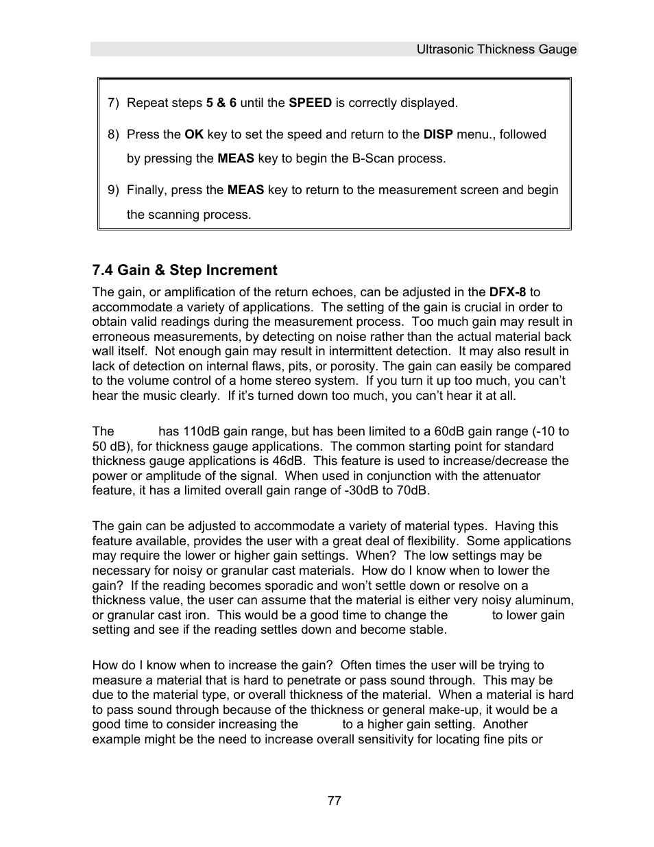 Dakota Ultrasonics DFX-8 plus MANUAL2 User Manual | Page 81 / 183