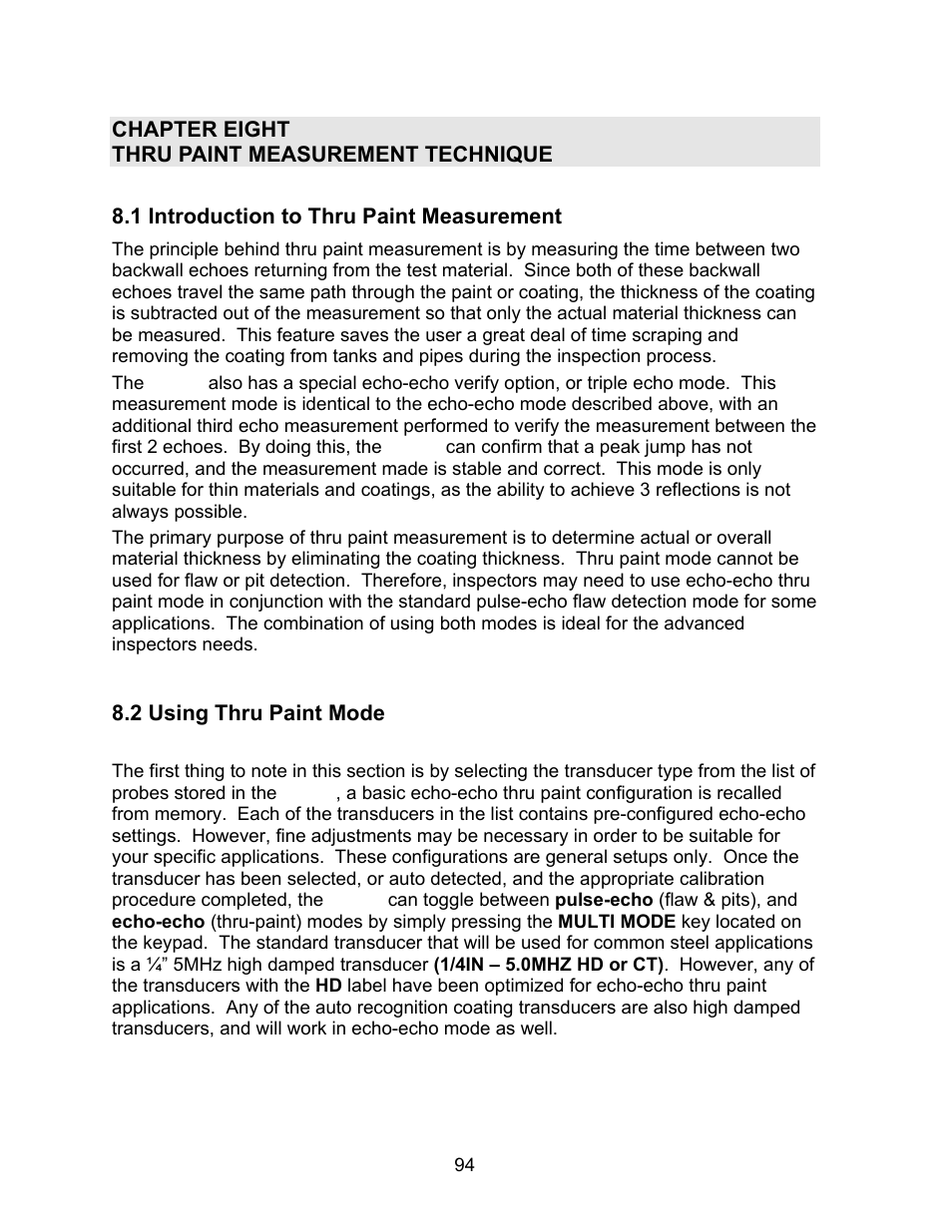 Dakota Ultrasonics DFX-8 plus MANUAL2 User Manual | Page 98 / 183