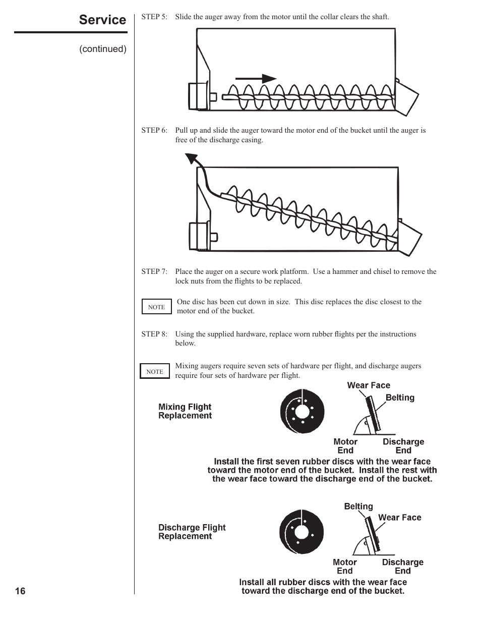 Service | Danuser 2312 AugerBucket User Manual | Page 16 / 20