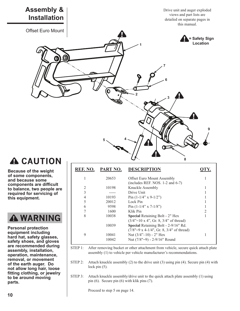 Assembly & installation | Danuser EP15 Round User Manual | Page 10 / 26