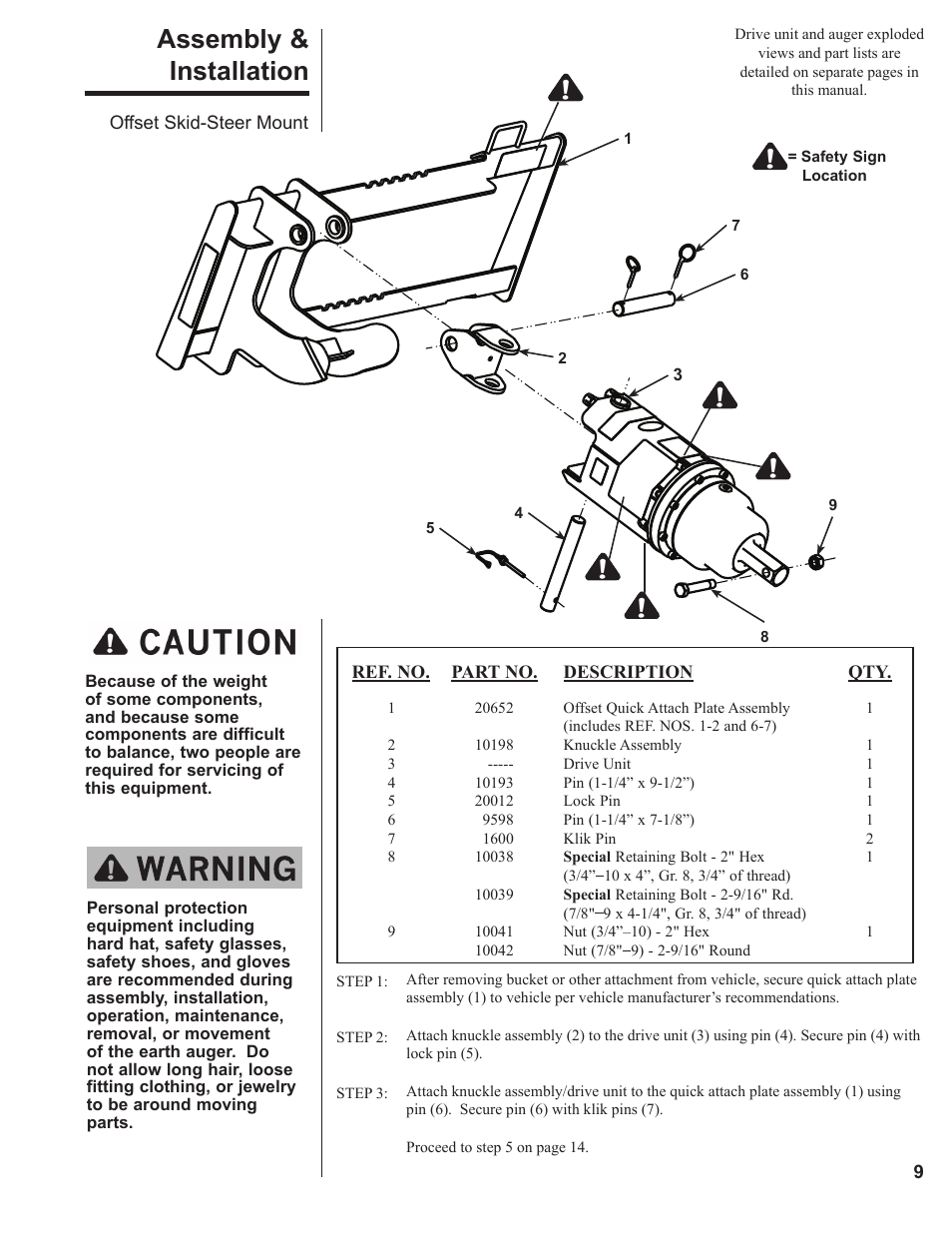 Assembly & installation | Danuser EP15 Round User Manual | Page 9 / 26