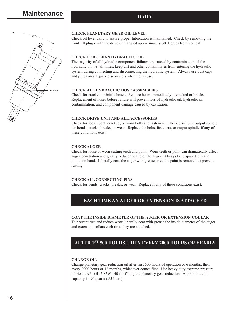 Maintenance | Danuser EP20 User Manual | Page 16 / 22
